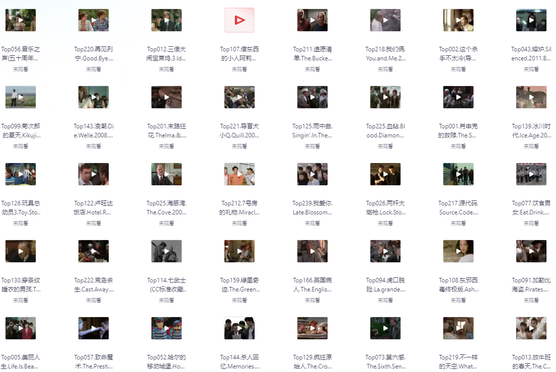 豆瓣电影Top250【723GB】