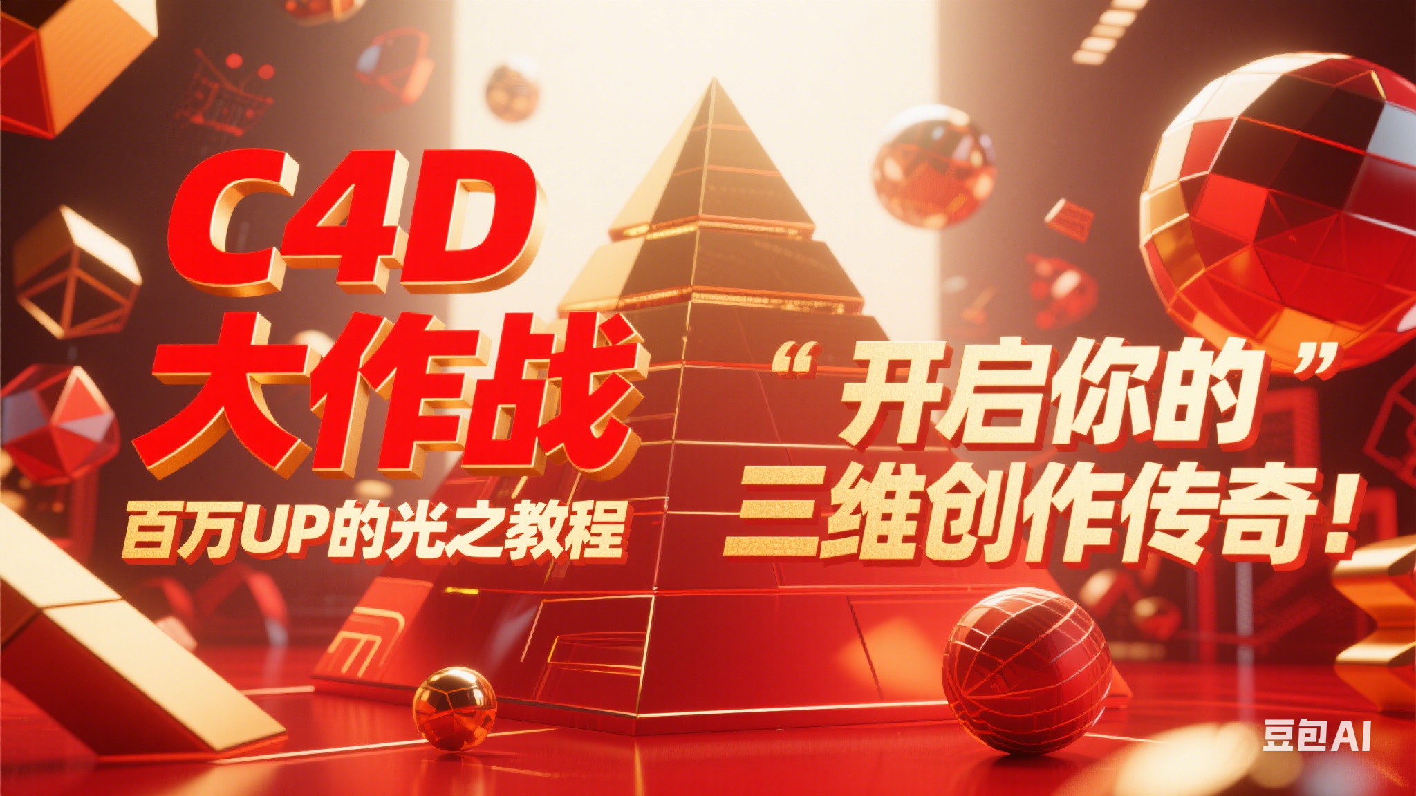 C4D大作战：百万UP的光之教程——开启你的三维创作传奇！