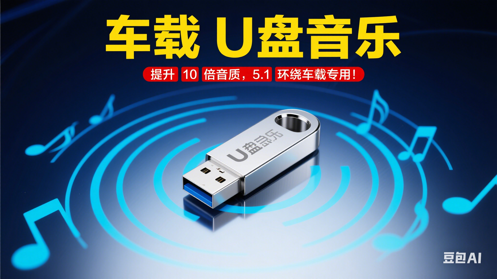 车载U盘音乐——提升10倍音质，5.1环绕车载专用！